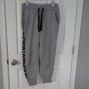 Under Armour Gray Cropped Joggers with Black Accents